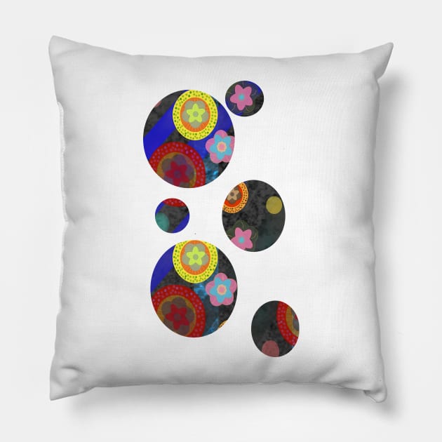 Buttons and Bobs Pillow by RoxanneG