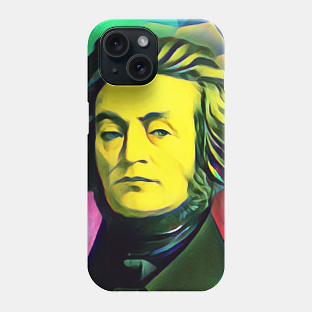 Adam Mickiewicz Colourful Portrait | Adam Mickiewicz Artwork 7 Phone Case by JustLit