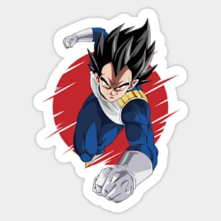 Vegeta Saiyan prince Sticker for Sale by Yashdusane