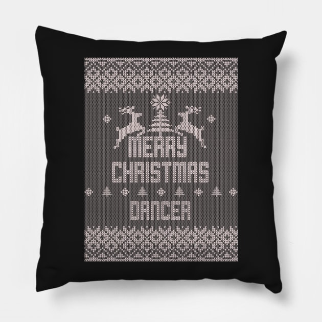 Merry Christmas DANCER Pillow by ramiroxavier