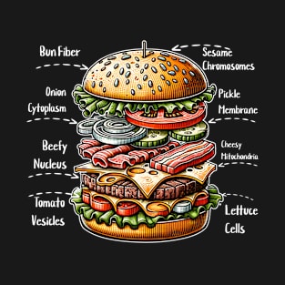 Funny Burger Anatomy Lover Foodie Burger Lover T-Shirt