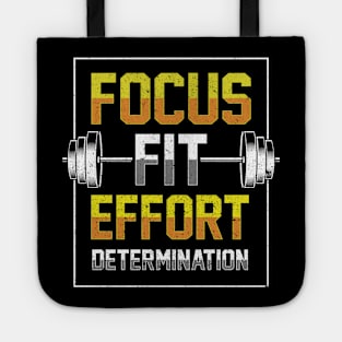 Focus Fit Effort Determination Gym Motivational Workout Tote