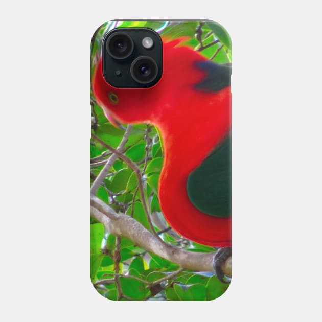 A distorted king parrot! Phone Case by Mickangelhere1