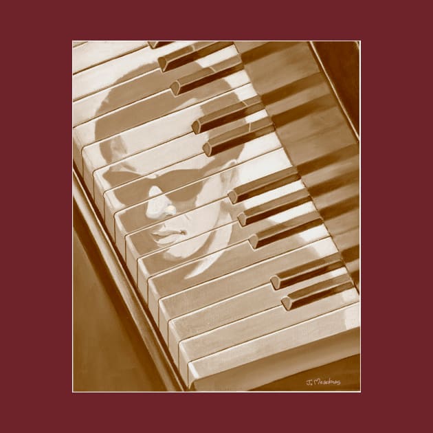 Piano Man in Sepia by Toonicorn