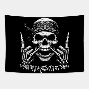 Skull n' Style: Bandana Bones Tapestry