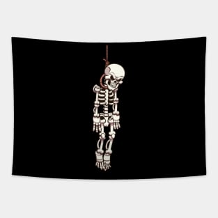 Skeleton Hanging On Gallows Tapestry