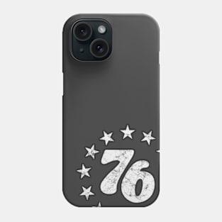 76 - Star Design (Worn White on Asphalt) Phone Case