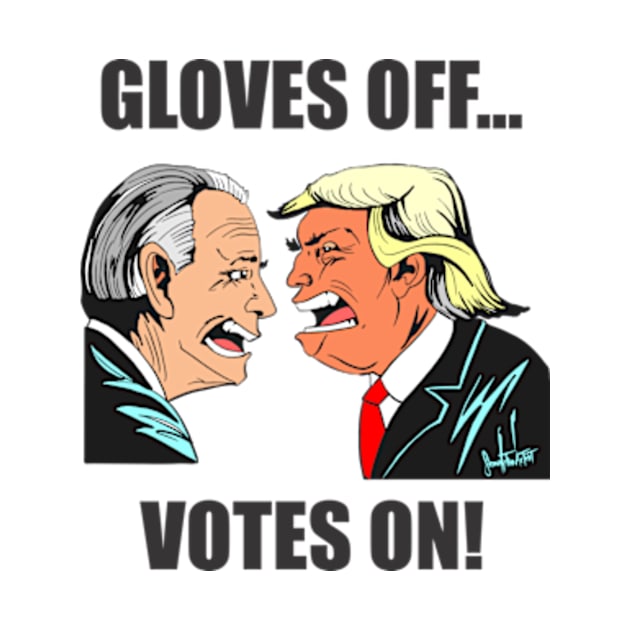 trump biden gloves off votes on comic version Tshirt and Novelty gift by SidneyTees