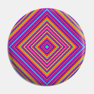 Bright Rainbow Diamond Pattern Pin