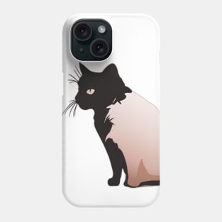 Elegant Black Cat Silhouette Design No. 555 Phone Case