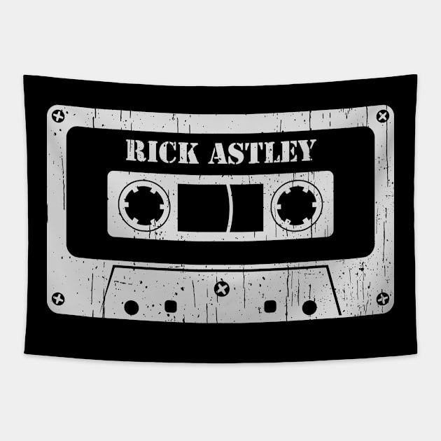 Rick Astley - Vintage Cassette White Tapestry by FeelgoodShirt