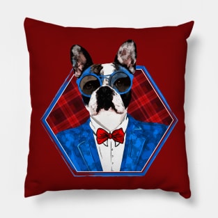 Hipster French Bulldog -Frenchie Pillow