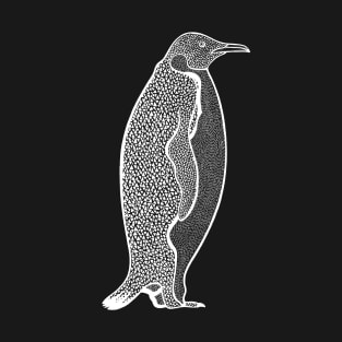 Emperor Penguin Ink Drawing - penguin lovers art T-Shirt