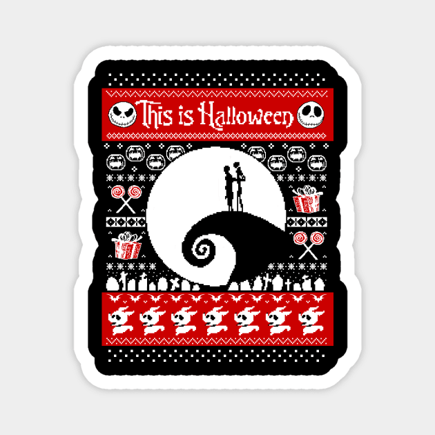 Ugly Sweater Nightmare Before Christmas Magnet by LonelyBunny