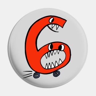 Monster Number 6 - happy sixth birthday! Pin