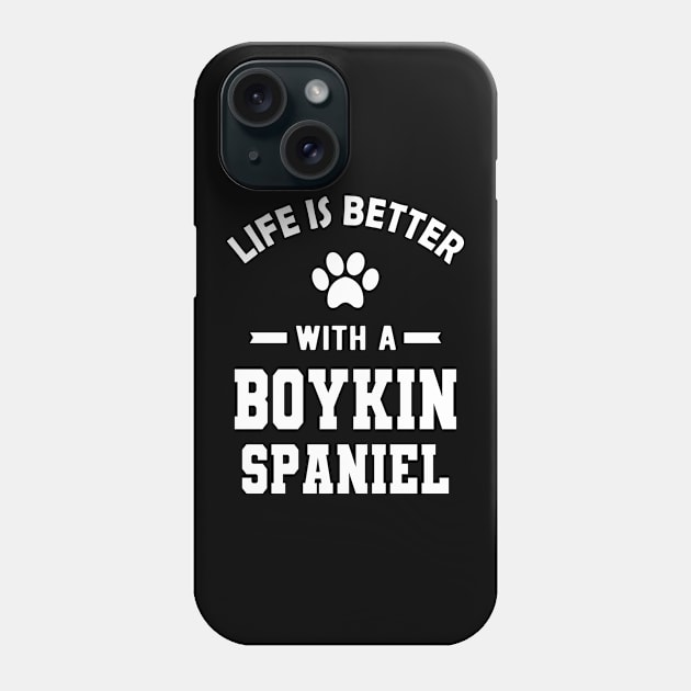 Boykin spaniel dog - Life is better with a boykin spaniel Phone Case by KC Happy Shop