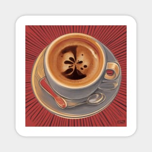 Coffee Art Artsy Vintage Retro Decaf Magnet