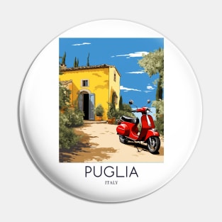 A Pop Art Travel Print of Puglia - Italy Pin