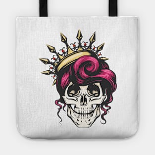 Female Skull in Crown Tote