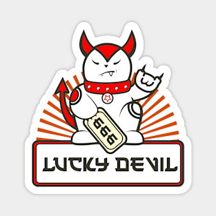 Lucky Devil Cat Magnet