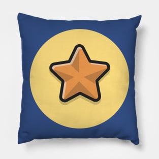 Gold Star Cartoon Vector Icon Illustration Pillow