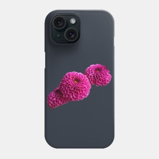 Three Pink Chrysanthemum Floral Photo Cutout Phone Case