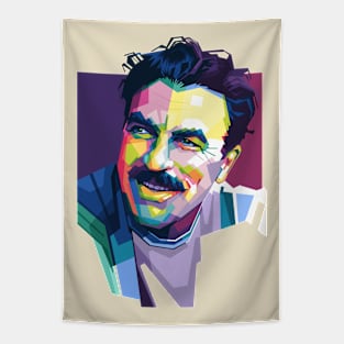 Tom Selleck pop art WPAP Tapestry