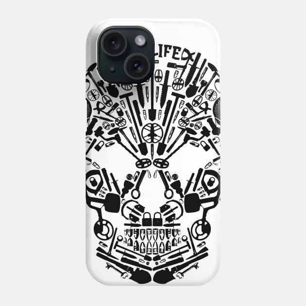 Metal Detecting - METAL SKULL - Dig Life Phone Case by Windy Digger Metal Detecting Store