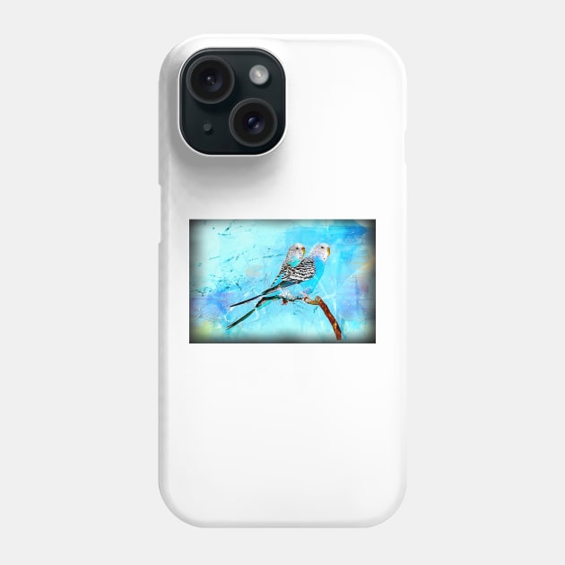 parakeets painting Phone Case by tedsox