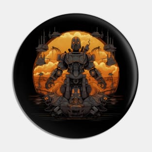 Artificial Intelligence AI Singularity Cyborg Robot Pin