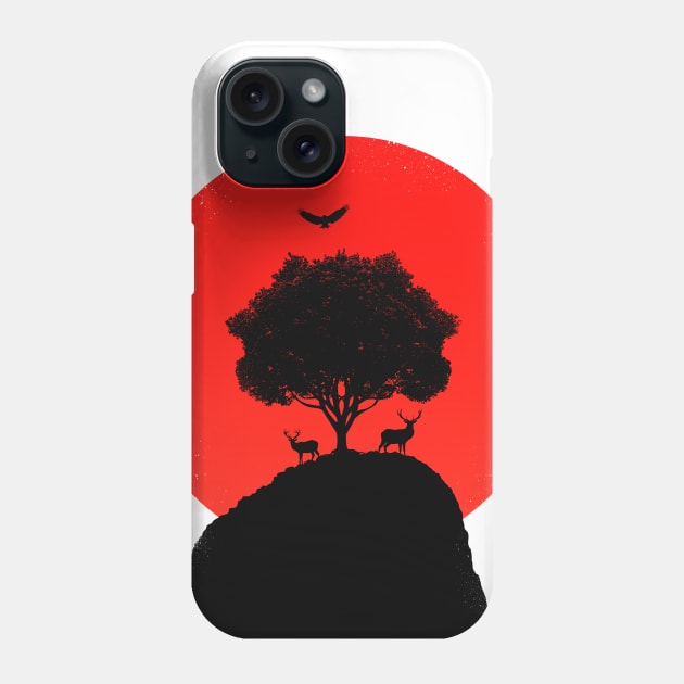 Red Sunset Phone Case by KristjanLyngmo