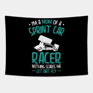 Sprint Car Dirt Track Racing Tapestry