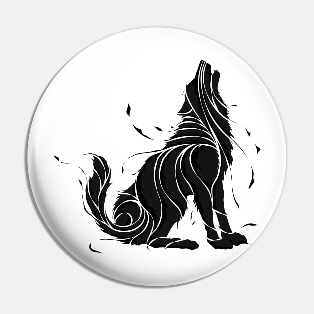 Cute Wolf Pin by MeksFashion