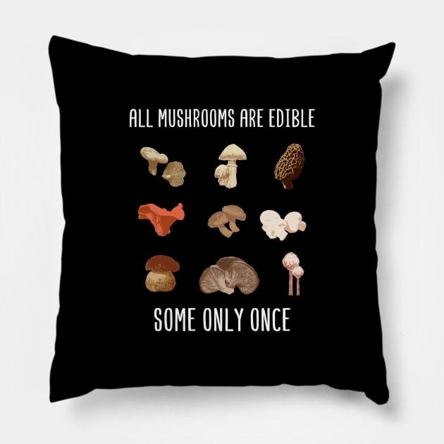 Mushroom Hunter Shirt shiitake vegan gift Pillow by biNutz