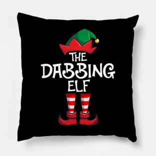 Dabbing Elf Matching Family Christmas Pillow