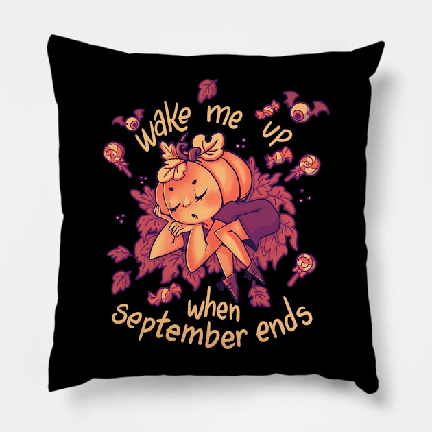 Sleepy Pumpkin Pillow by TheTeenosaur