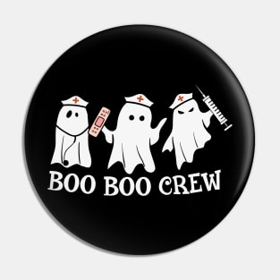 Funny Boo Boo Crew Ghost Nurse Spooky Halloween Gift Pin