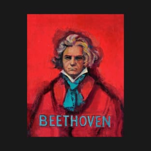 Beethoven Red - Portrait of the composer by David Adickes T-Shirt