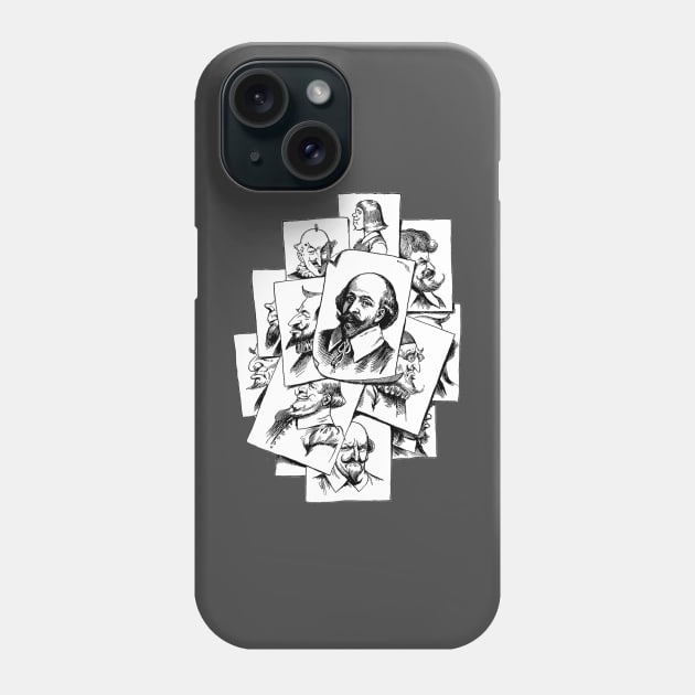 Many Faces Of Shakespeare Phone Case by Specialstace83