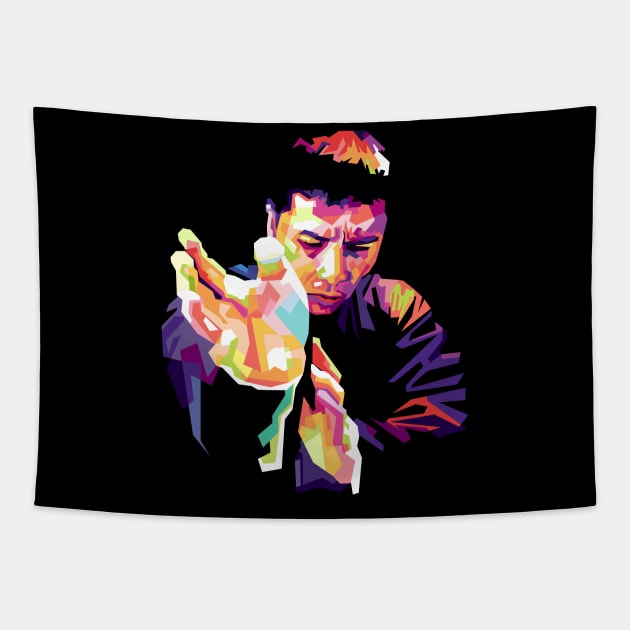 Donnie yen in action Tapestry by Danwpap2