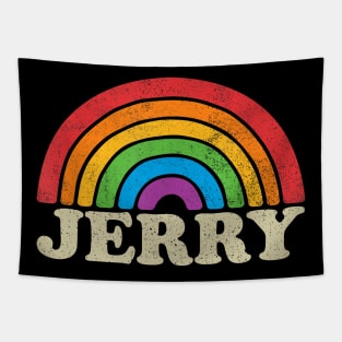 Jerry - Retro Rainbow Flag Vintage-Style Tapestry