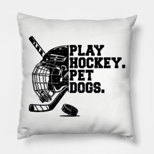 Play Hockey. Pet Dogs | hockey stick | Ice Hockey | Ice Ho | hockey sport Pillow