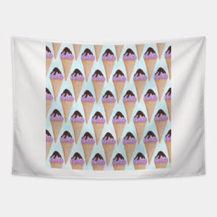 Ice Cream Neck Gator Purple Ice Cream Cones Tapestry