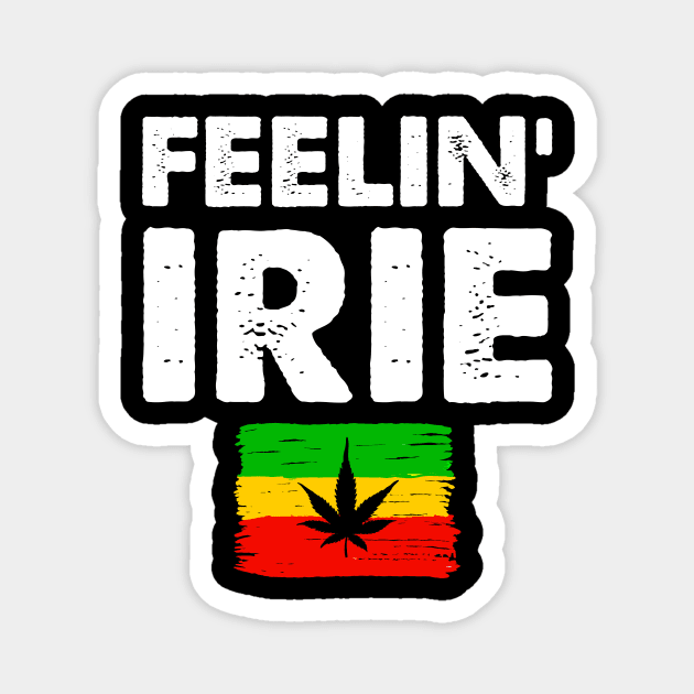 Feelin Irie, Rasta Jamaica, Rastafarian Magnet by tman4life