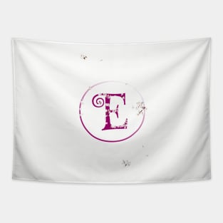 Monogram fairy flowers, letter E Tapestry