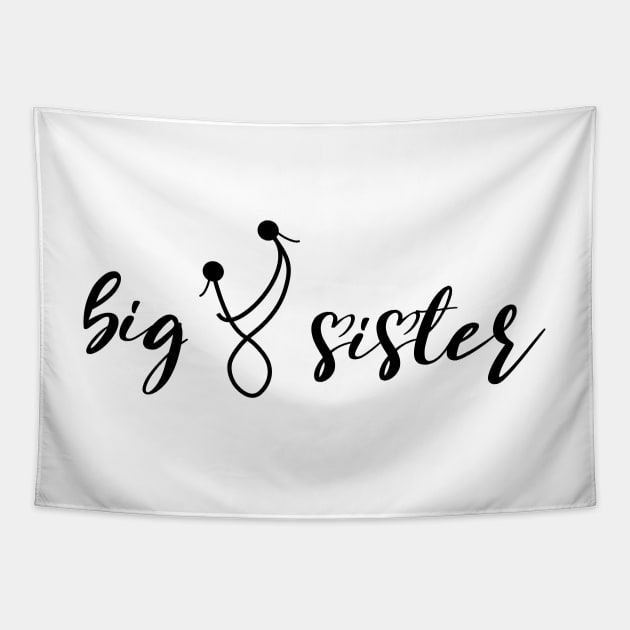 Big sister , Sister gift idea , cool girly Sis Tapestry by Salahboulehoual