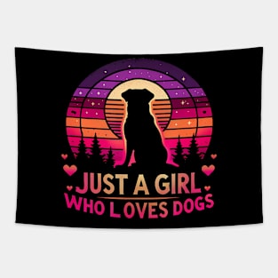 Just A Girl Who Loves Dogs Tapestry