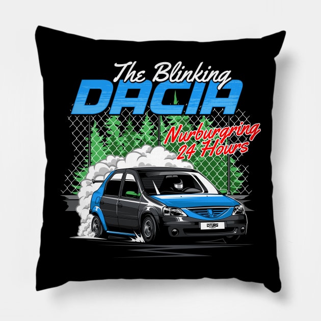 Dacia Blue Pillow by cturs