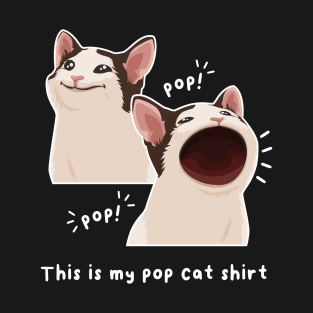 Funny Pop Cat Meme, Wide Mouth Popping Cat T-Shirt