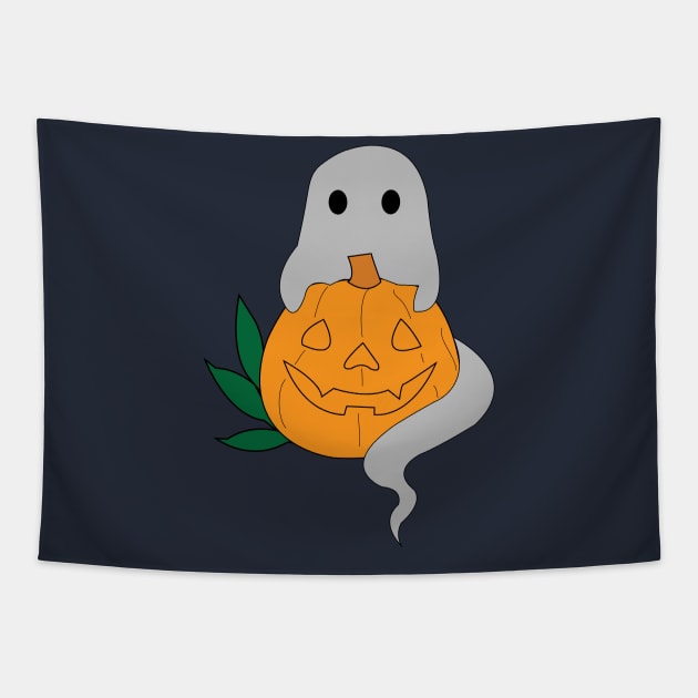 Cute Halloween And Pumpkin T shirt Tapestry by IN VOGUE By-Siya